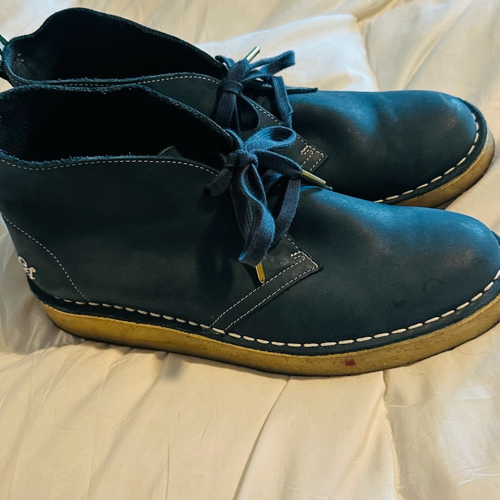 Clarks Navy Ankle Booties